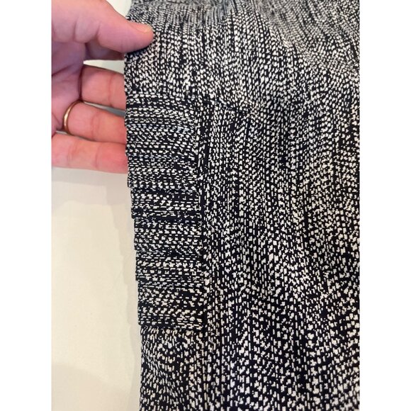 Athleta Black & White Moto Leggings Textured High-Rise Stretchy Ankle-Length Zip - Picture 3 of 9